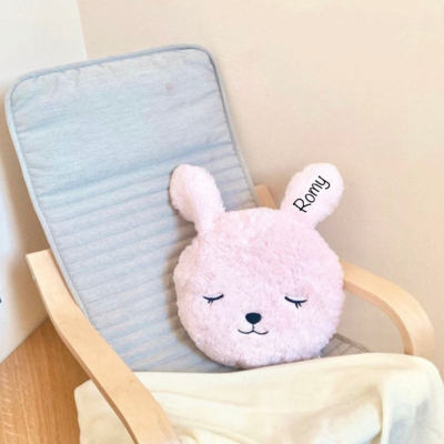 Mädchen Kissen rosa Hase personalisiert mit Name