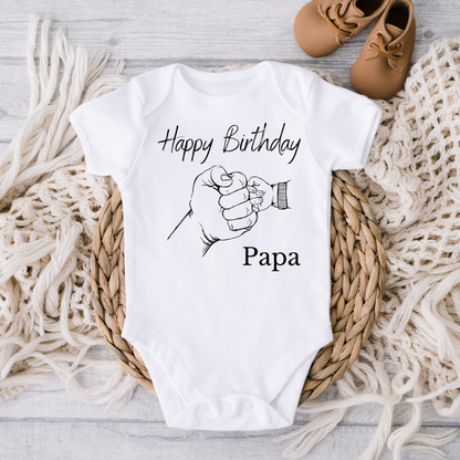 Happy Birthday Papa Baby Body / Schwangerschaft verkünden - einzigartigliebe