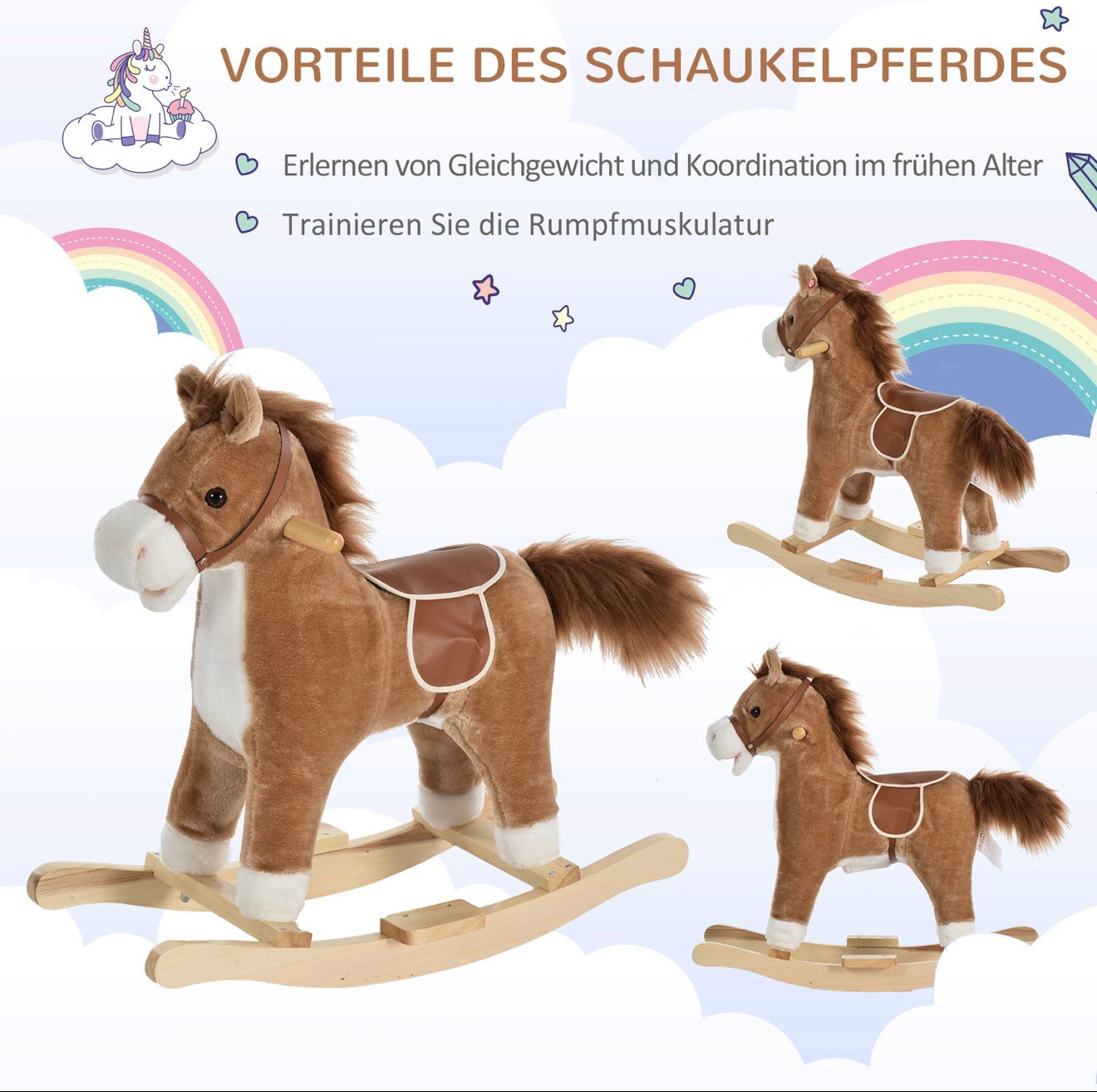 Schaukelpferd / Geschenk zum ersten Geburtstag