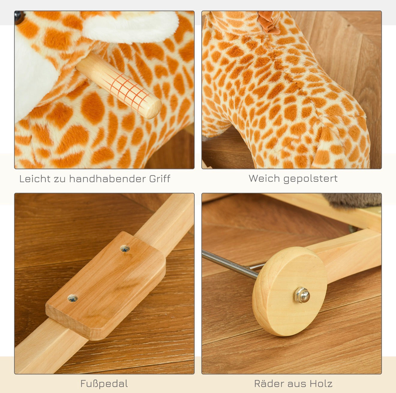 Schaukeltier Giraffe / Geschenk zum dritten Geburtstag / Schaukelgiraffe für Kinder