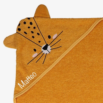 Personalisiertes Badetuch / Strandtuch / Babyhandtuch Dino Flamingo Koala Tiger - einzigartigliebe
