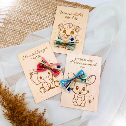 Cash gift with personalized engraving / wooden gift card