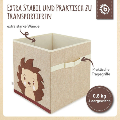 Personalisierte Aufbewahrungsbox Igel / passend Ikea Kallax | Korb für Spielsachen - einzigartigliebe