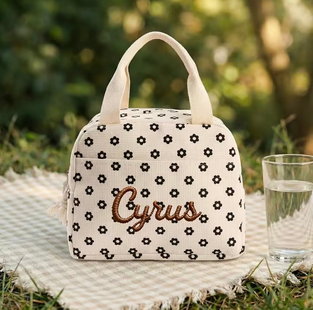 Personalisierte Kühltasche mit Namen – Bestickte Lunchbag für Kindergarten, Schule & Ausflüge