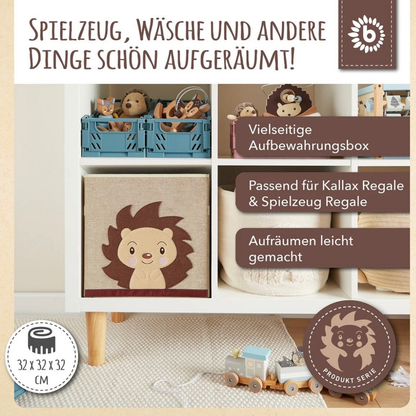 Personalisierte Aufbewahrungsbox Igel / passend Ikea Kallax | Korb für Spielsachen - einzigartigliebe