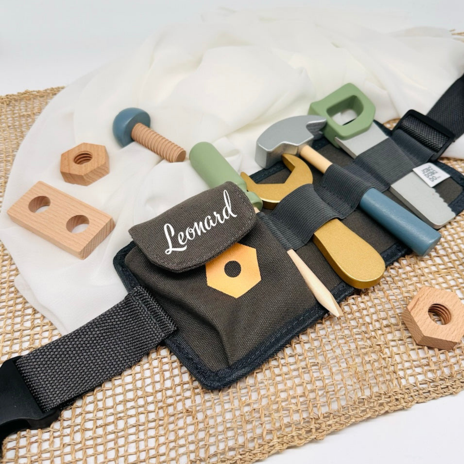 Personalisiertes Werkzeugkasten Holzspielzeug - Lernspielzeug Ab 12 Monate
