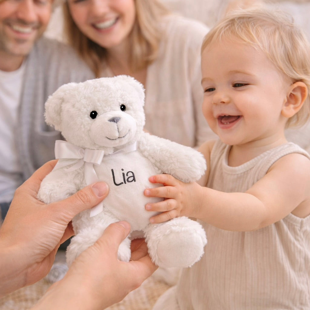 Personalized Teddy Bear / Pink, Blue or White