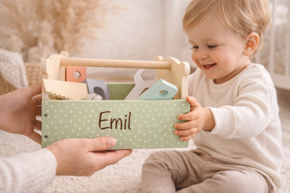 Geschenkidee Montessori Mit Name, Personalisiertes Holzspielzeug mit Name, Geschenk Junge