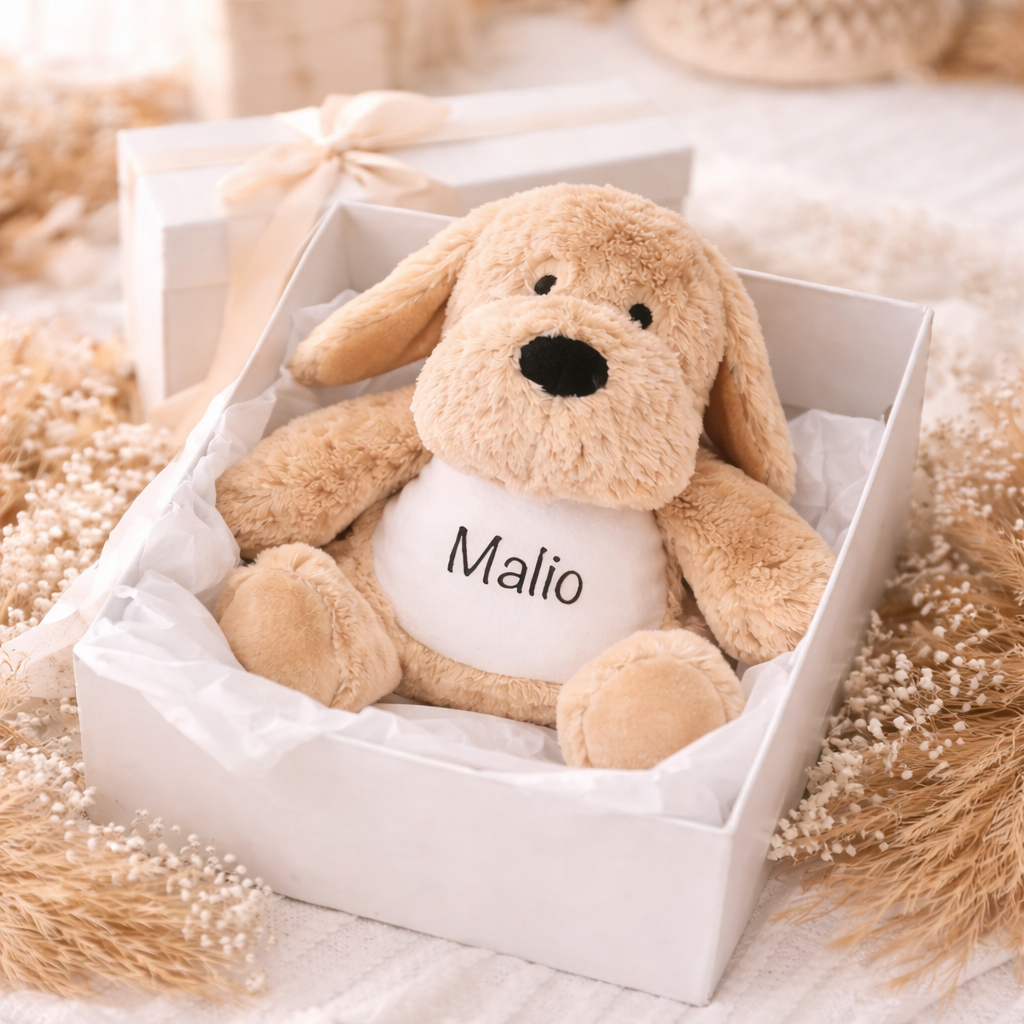 Geschenkidee Persönliches Kuscheltier mit Name personalisiert