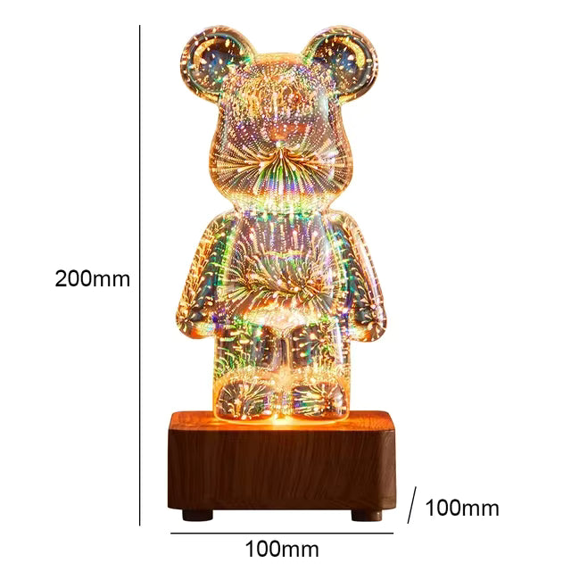 Größe der Led Teddybär Lampe