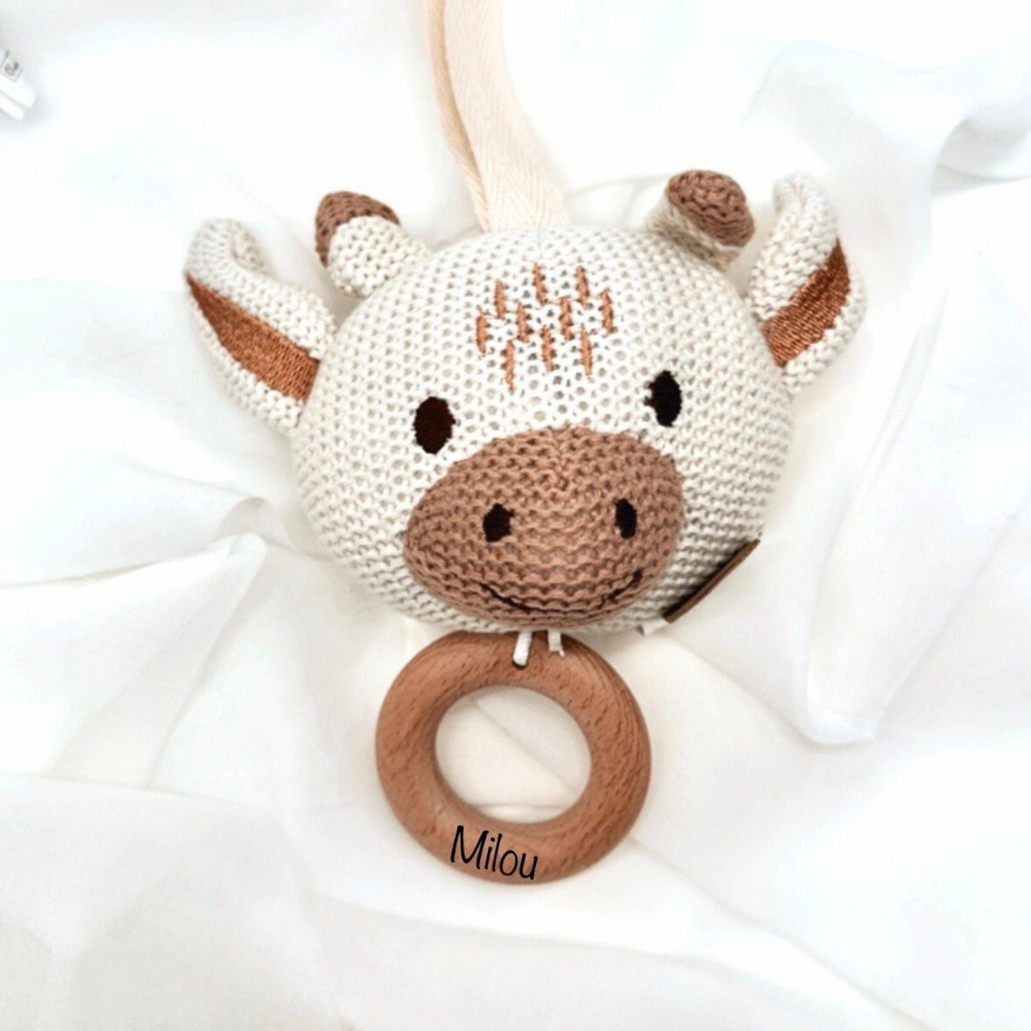 Personalisierte Spieluhr mit Name | Teddy Giraffe Fuchs Babygeschenk mit Musik - einzigartigliebe