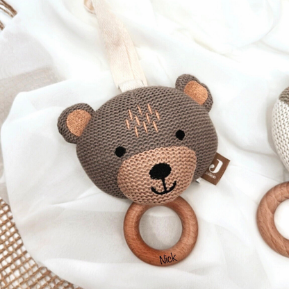 Personalisierte Spieluhr mit Name | Teddy Giraffe Fuchs Babygeschenk mit Musik - einzigartigliebe