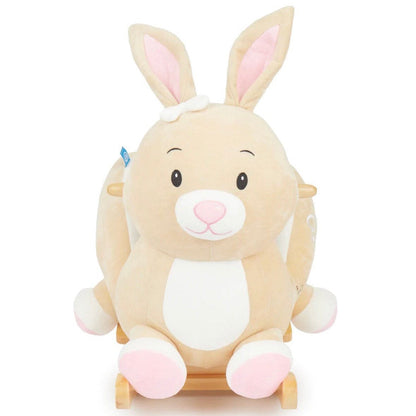 Hochwertiger Schaukelhase für Kinder mit weichem Stoff und Namen personalisiert