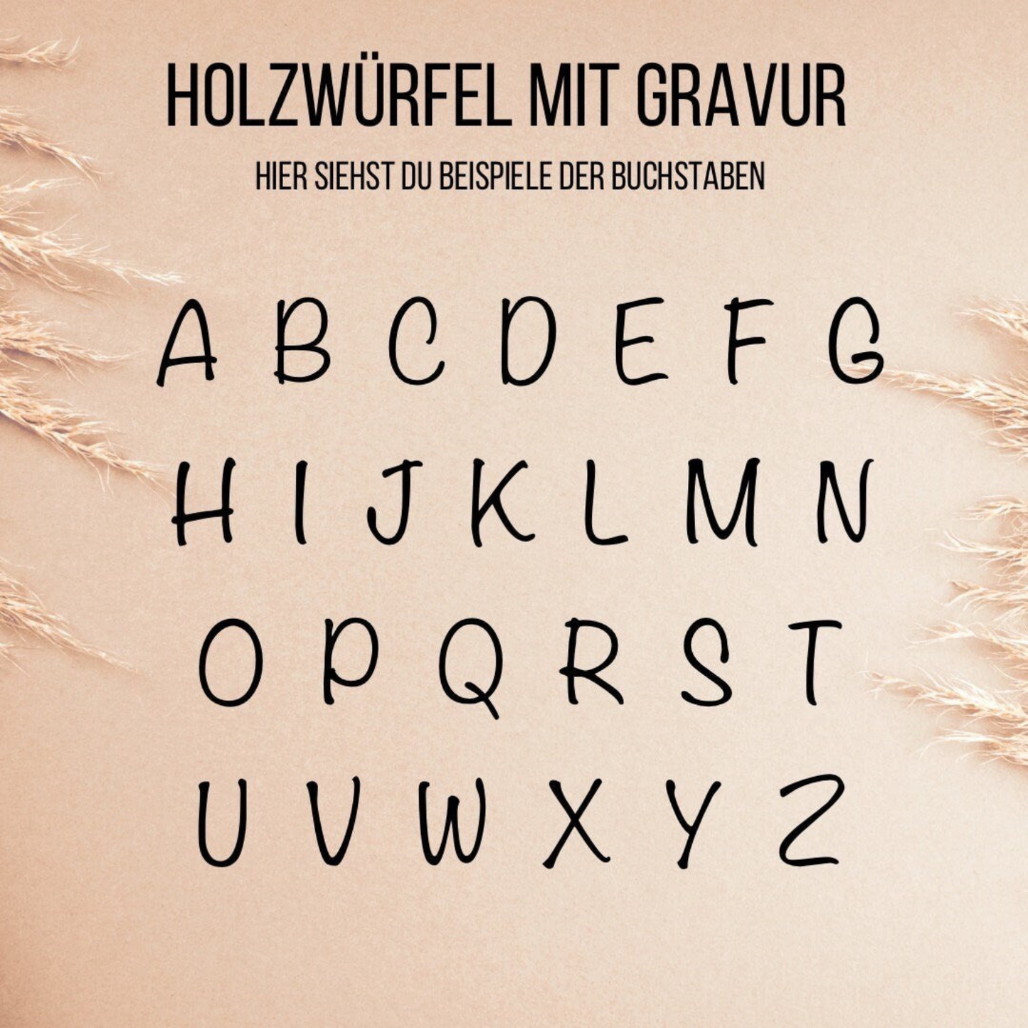 Holzwürfel Personalisiert mit Name / Beispiel Buchstaben