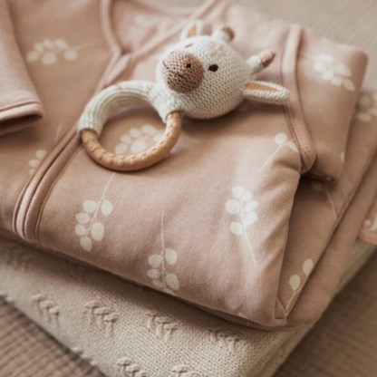 Personalisierter Greifling mit Name / gehäkelte Rassel | Teddy | Giraffe | Fuchs - einzigartigliebe