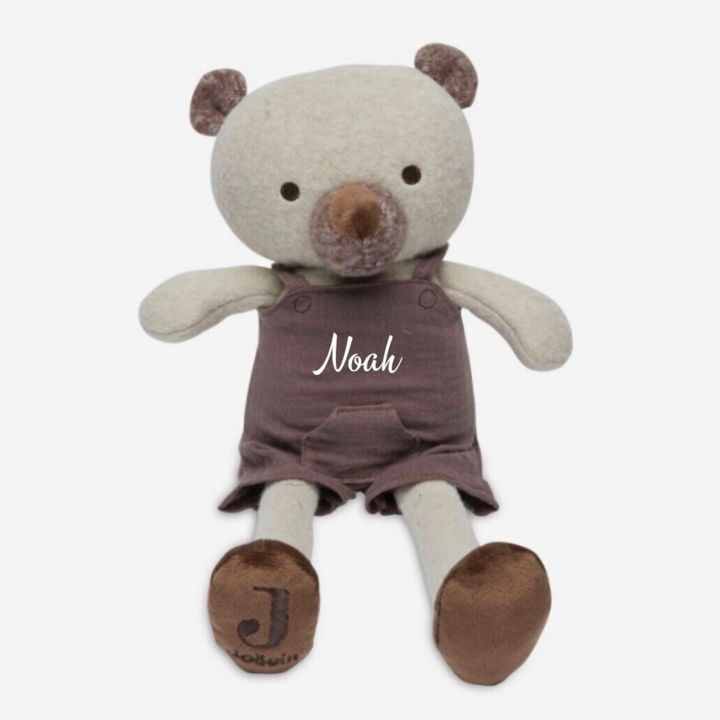 Kuscheltier Teddybär mit Name Personalisiert / Bärmädchen oder Bärjunge - einzigartigliebe