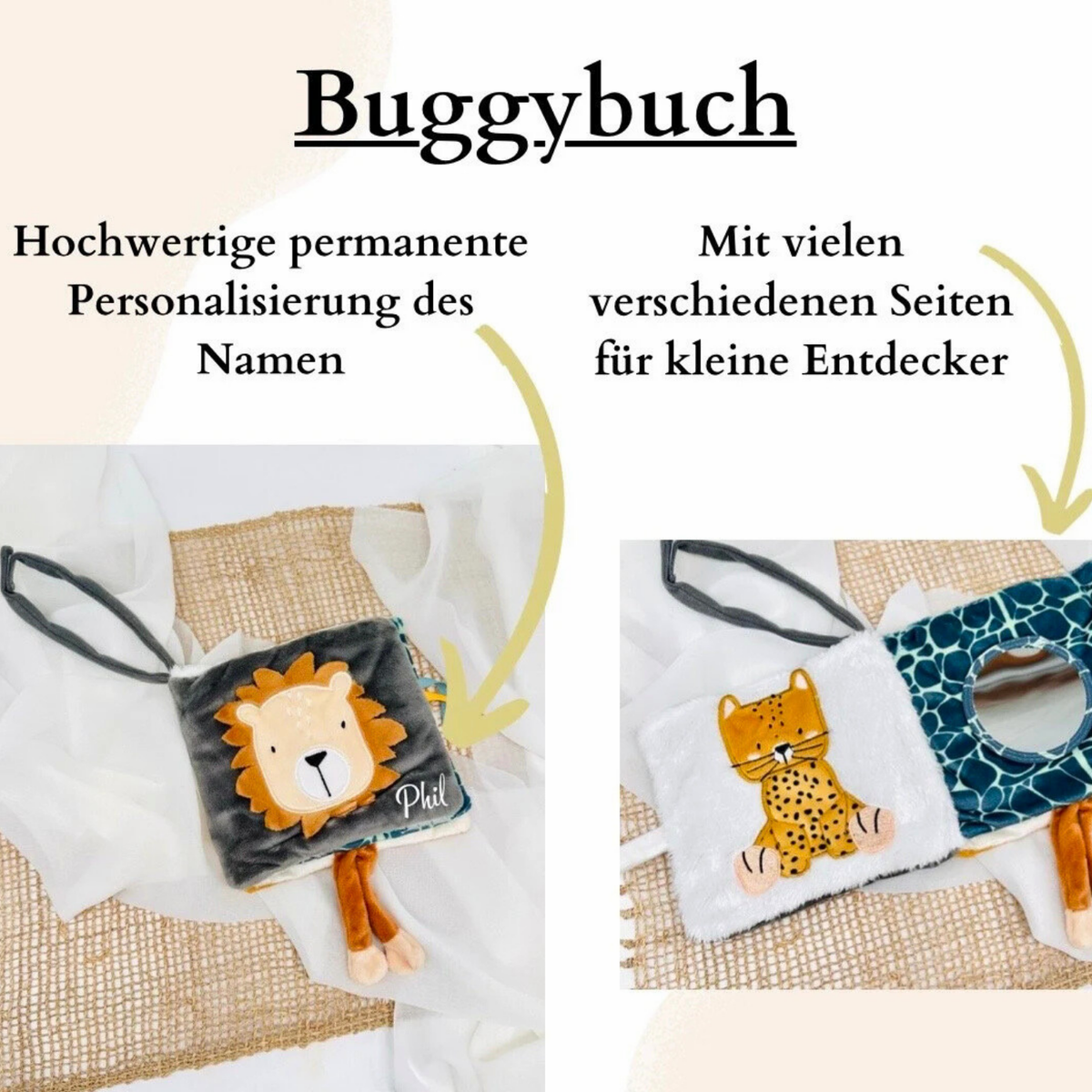 Nahaufnahme eines liebevoll personalisierten Produkts mit Wunschname