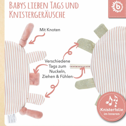 Knistertuch Reh Ella personalisiert - einzigartigliebe