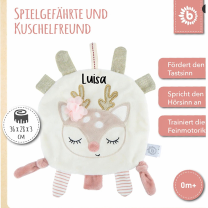Knistertuch Reh Ella personalisiert - einzigartigliebe