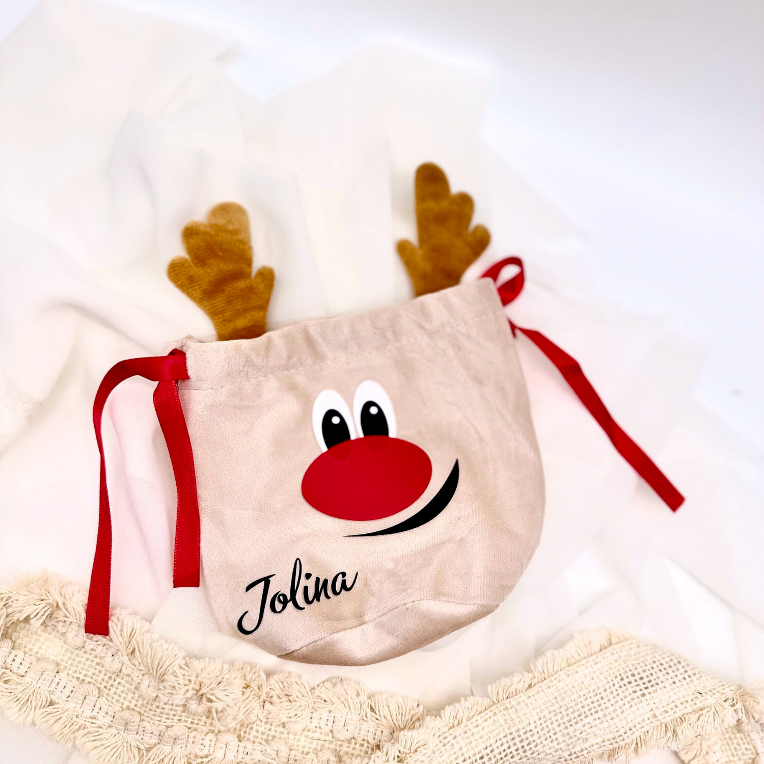 Personalisierter Geschenksack mit Name / Geschenkbeutel Weihnachten - einzigartigliebe