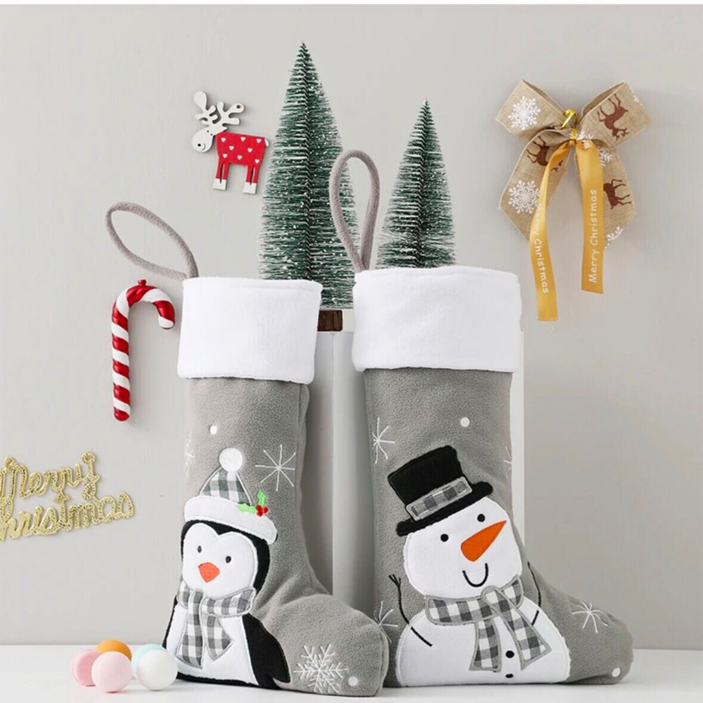 Personalisierter Nikolausstiefel mit Name / Weihnachtsstrumpf / Kamin Deko - einzigartigliebe