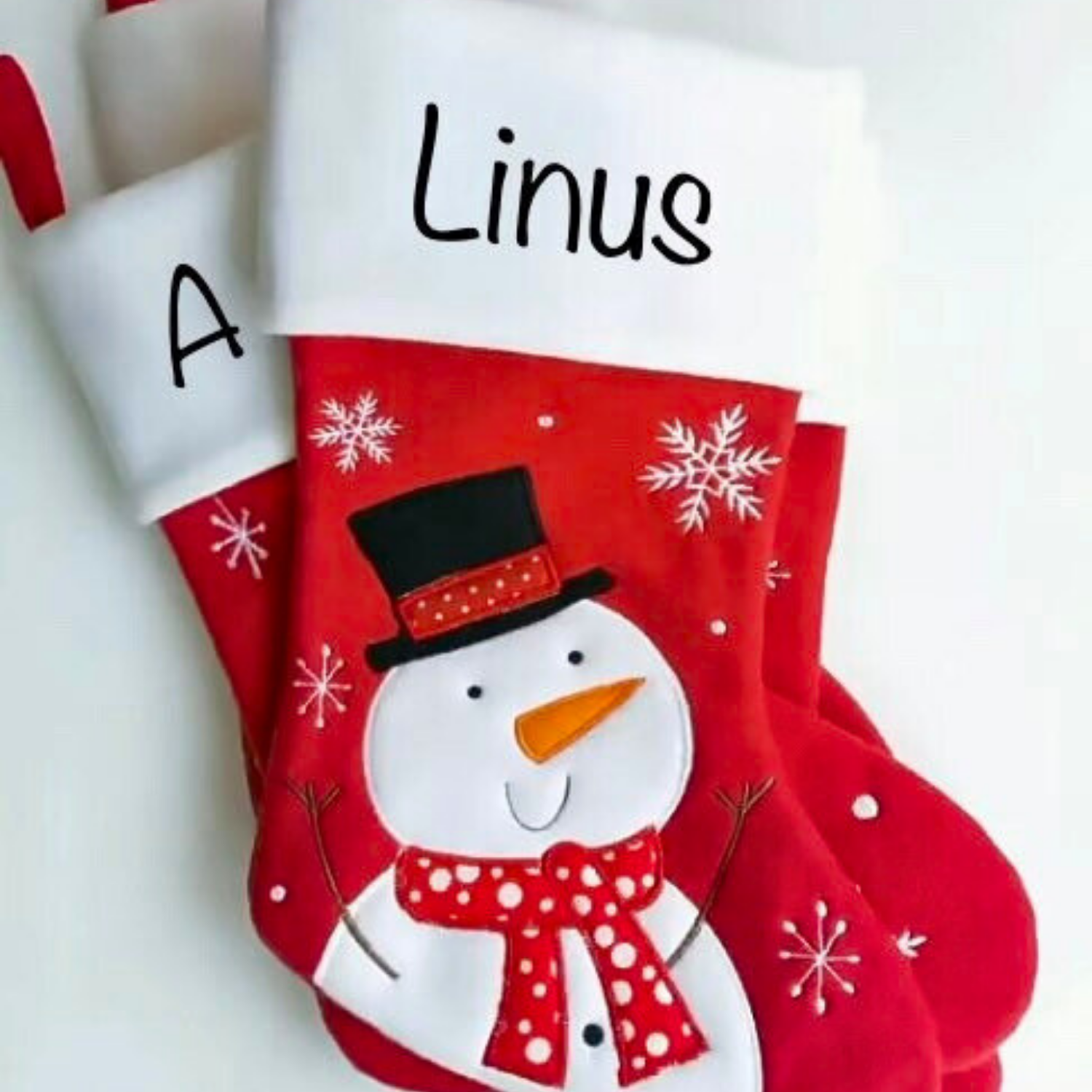 Personalisierter Weihnachtsstrumpf mit Name / Nikolausstrumpf / Kamin Deko - einzigartigliebe
