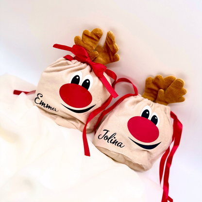 Personalisierter Geschenksack mit Name / Geschenkbeutel Weihnachten - einzigartigliebe