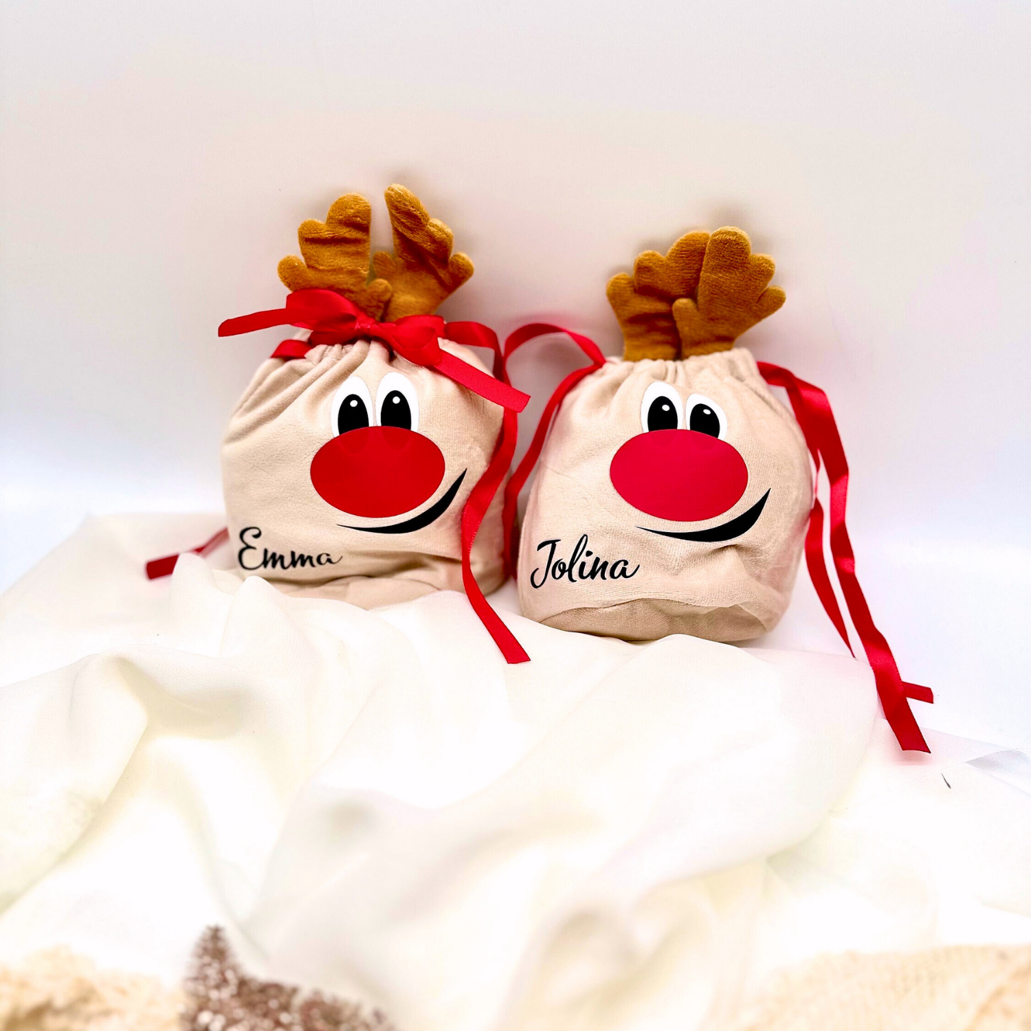 Personalisierter Geschenksack mit Name / Geschenkbeutel Weihnachten - einzigartigliebe
