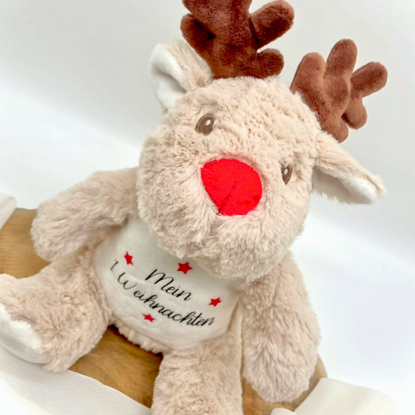 Kuscheltier mein 1 Weihnachten Geschenk Baby mit Name personalisiert
