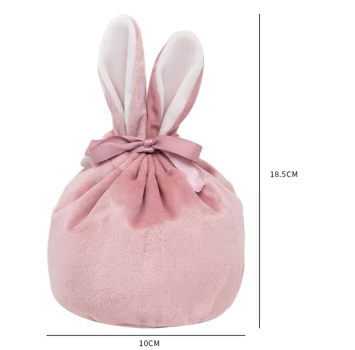 Größenangabe personalisiertes Hasen-Ostersäckchen 24 cm x 10 cm – perfekt für kleine Süßigkeiten