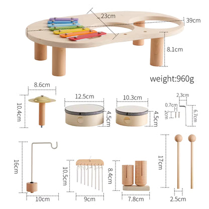 Maße des Holzspielzeugs