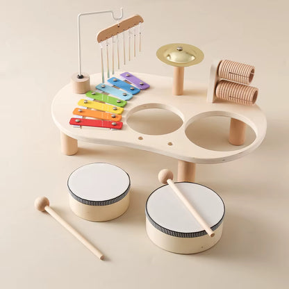 Musikalisches Spielzeug aus Holz – Klangspiel & Trommel für Kinder ab 1 Jahr