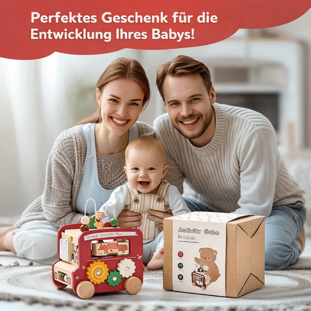 Baby Motorikspielzeug Bus – pädagogisches Geschenk für Kleinkinder