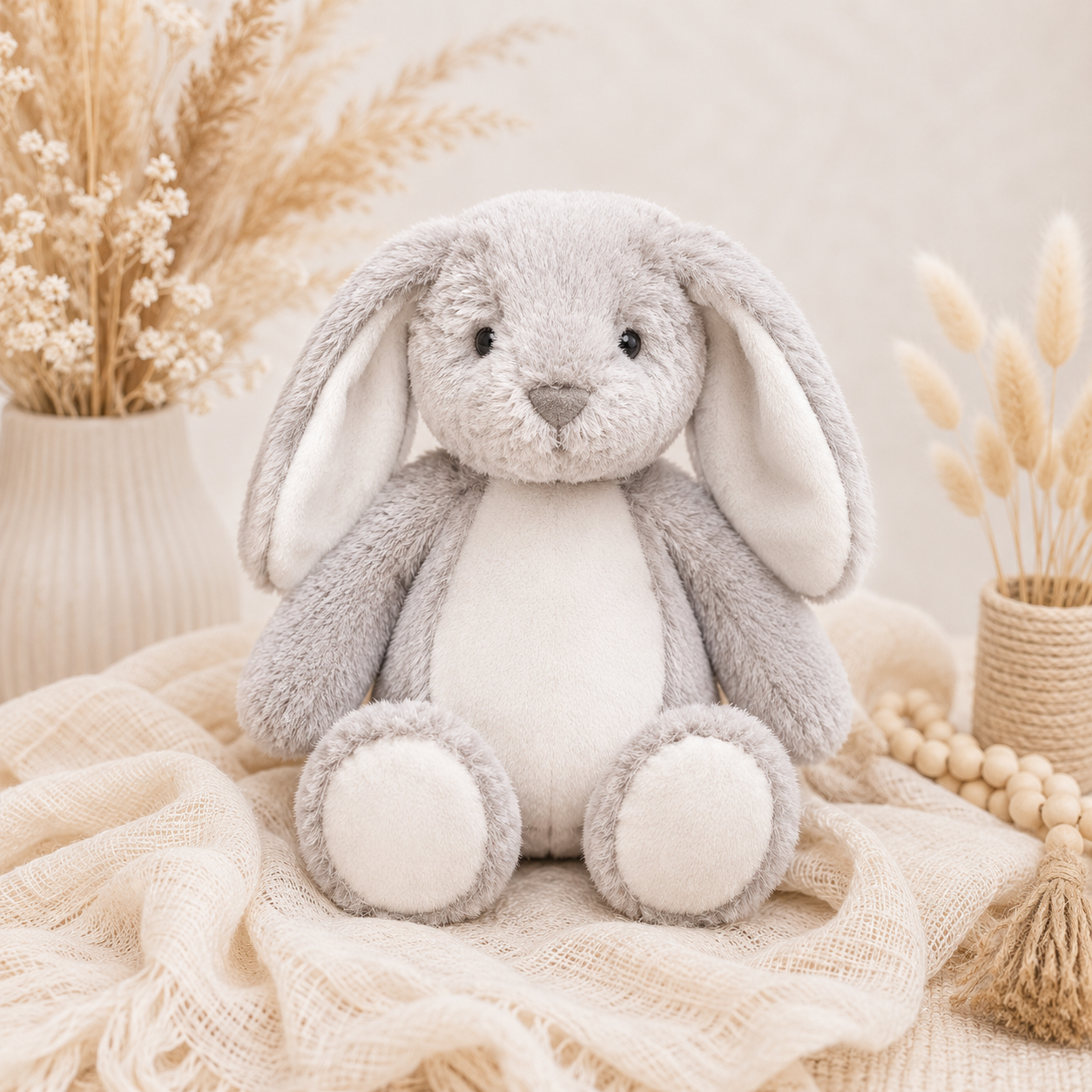 Personalisierter Hase mit Wunschname – weiches Kuscheltier als Geschenk für Babys und Kinder