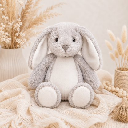 Personalisierter Hase mit Wunschname – weiches Kuscheltier als Geschenk für Babys und Kinder