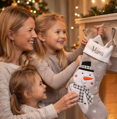 Personalisierter Nikolausstrumpf mit Name des Kindes, Papageschenke, Patengeschenke, Weihnachtsgeschenke für die Familie