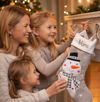 Personalisierter Nikolausstrumpf mit Name des Kindes, Papageschenke, Patengeschenke, Weihnachtsgeschenke für die Familie