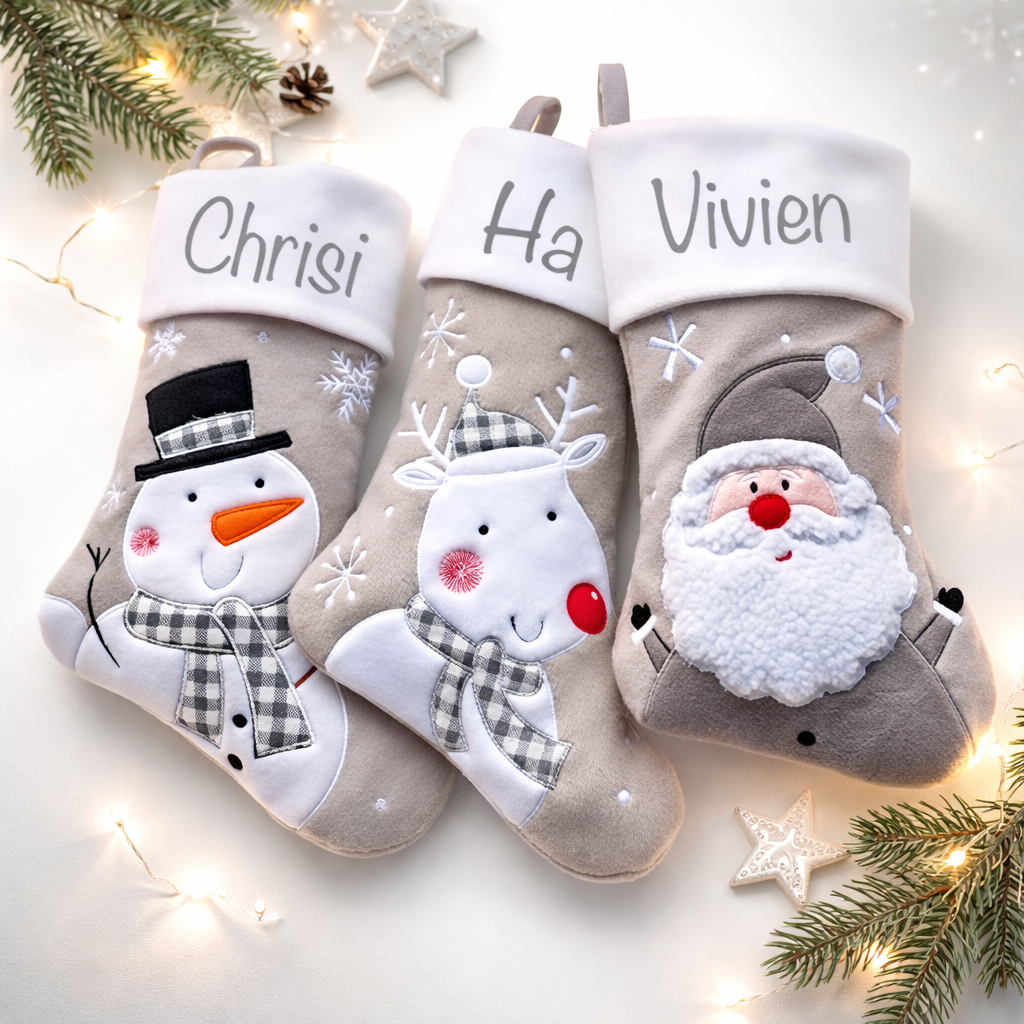 Personalisierter Nikolausstrumpf mit Name / Weihnachtssocke / Kamin Deko - einzigartigliebe