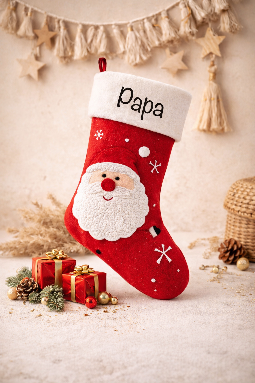 Personalisierter Nikolausstrumpf Zum befüllen für Kinder - Geschenke für Familie Weihnachten - Deko für Kamin