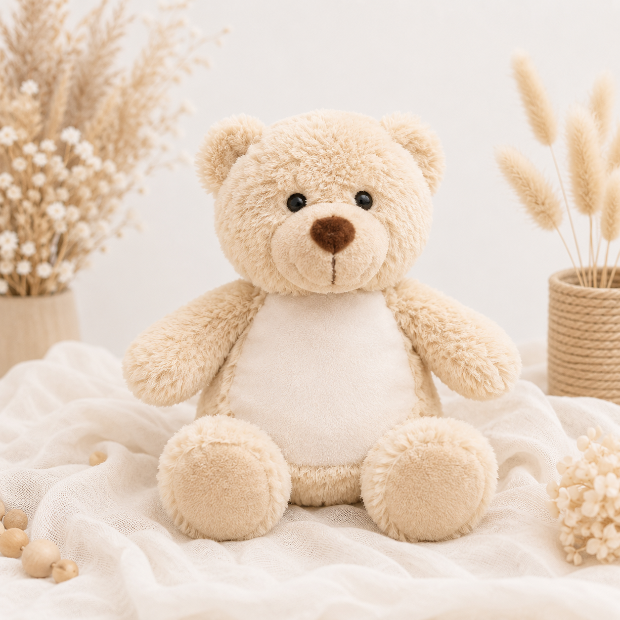 Personalisierter Teddy mit Wunschname – kuscheliges Plüschtier als Geschenk zur Geburt, Taufe oder zum Geburtstag