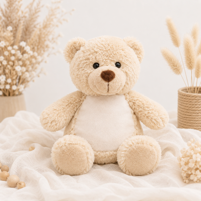 Personalisierter Teddy mit Wunschname – kuscheliges Plüschtier als Geschenk zur Geburt, Taufe oder zum Geburtstag