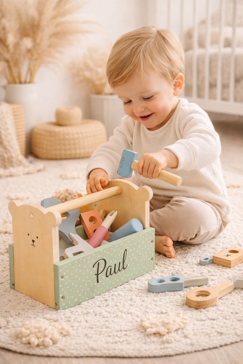 Personalisiertes Geschenk für Kinder, Graviertes Holzspielzeug Junge 