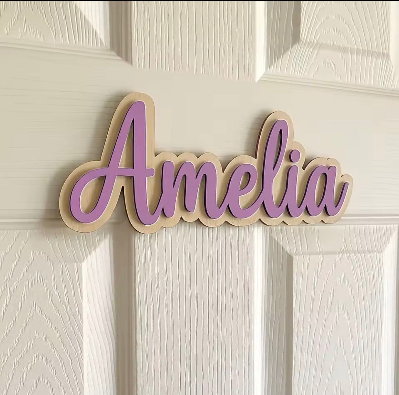 personalisiertes Türschild Kinderzimmer Name Holz Geschenk Baby