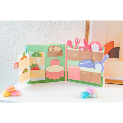 Filzbuch Kinder 1 Jahr Mädchen Haus / Aktivitätsbuch / Quietbook - einzigartigliebe