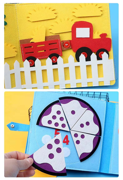 Filzbuch Kinder 1 Jahr Bauernhof / Aktivitätsbuch / Quietbook - einzigartigliebe