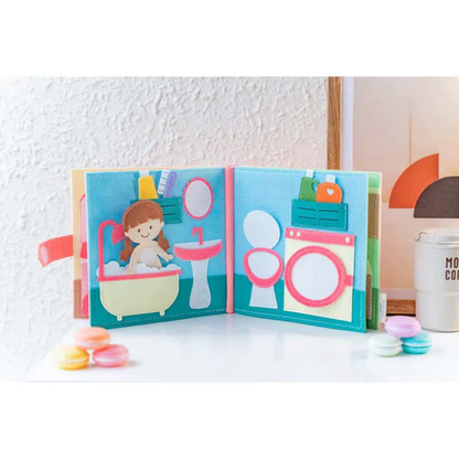 Filzbuch Kinder 1 Jahr Mädchen Haus / Aktivitätsbuch / Quietbook - einzigartigliebe