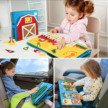Filzbuch Kinder 1 Jahr Bauernhof / Aktivitätsbuch / Quietbook - einzigartigliebe