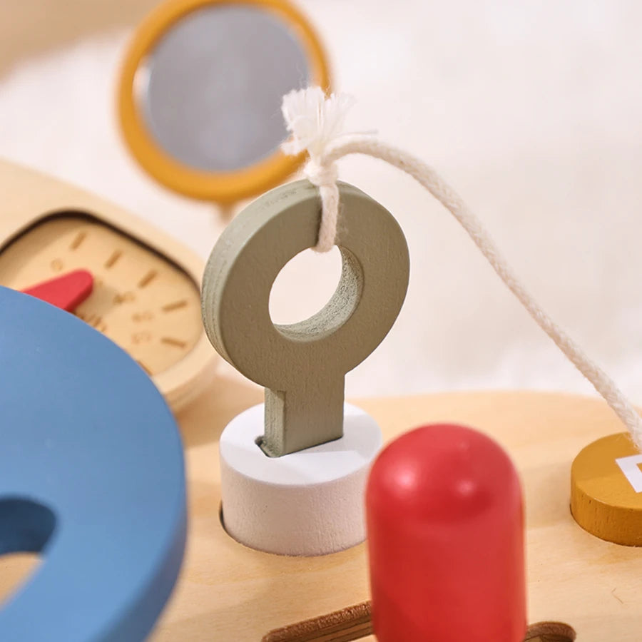 Montessori Geschenk Lenkrad aus Holz für Kleinkinder von 1 Jahr - 3 Jahren
