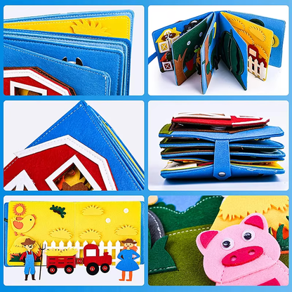 Filzbuch Kinder 1 Jahr Bauernhof / Aktivitätsbuch / Quietbook - einzigartigliebe