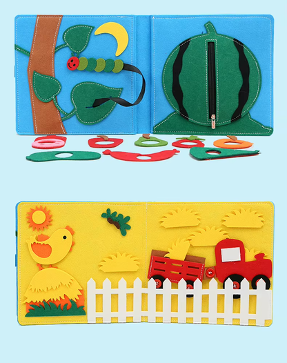 Filzbuch Kinder 1 Jahr Bauernhof / Aktivitätsbuch / Quietbook - einzigartigliebe
